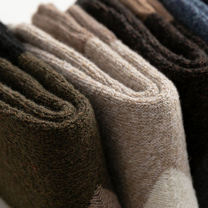 5 Pairs Unisex Nordic Style Knit Socks– Warm, Soft & Wide Fit Comfort