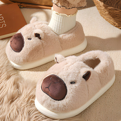 Cute Capybara Slippers for Women – Warm Fluffy Memory Foam Comfort