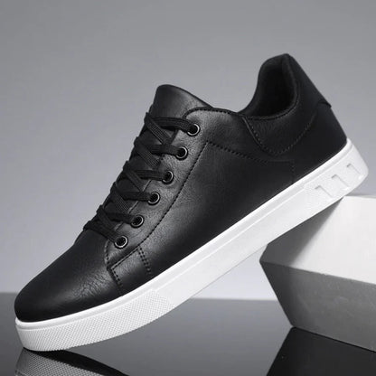 Humtto Ergonomic Leather Sneakers for Men with All-Day Support