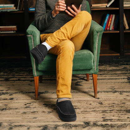 Men’s Orthopedic House Slippers – Warm Fleece | Arch Support | Wide Fit