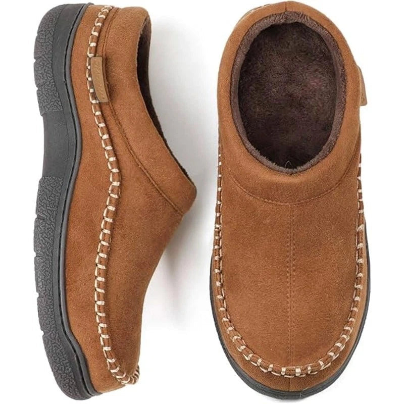 Men’s Orthopedic House Slippers – Warm Fleece | Arch Support | Wide Fit