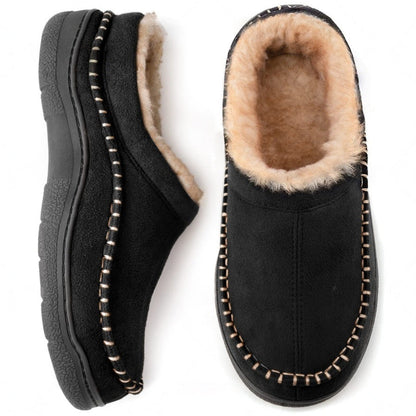 Men’s Orthopedic House Slippers – Warm Fleece | Arch Support | Wide Fit