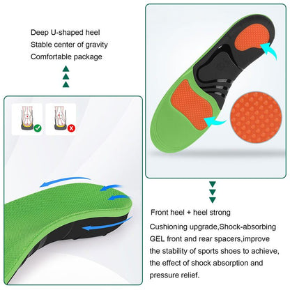 Orthopedic Arch Support Insoles for Flat Feet & Foot Alignment
