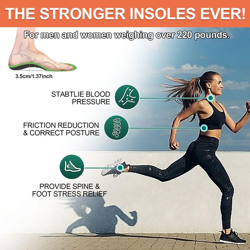 Orthopedic Arch Support Insoles for Flat Feet & Foot Alignment