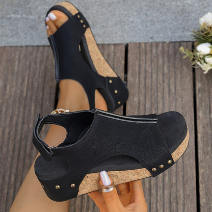 Humtto Women's Orthopedic Vegan Leather Sandals for Flat Feet & Arch Pain Relief