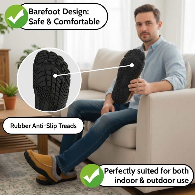 Unisex Memory Foam Slippers with Arch Support | Warm Fleece Lined Mules