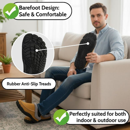 Unisex Memory Foam Slippers with Arch Support | Warm Fleece Lined Mules