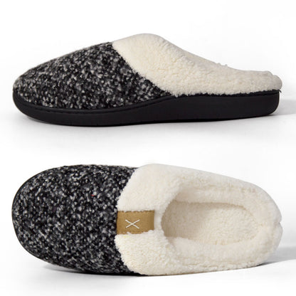 Warm Indoor Slippers for Women-Memory Foam & Non-Slip Sole