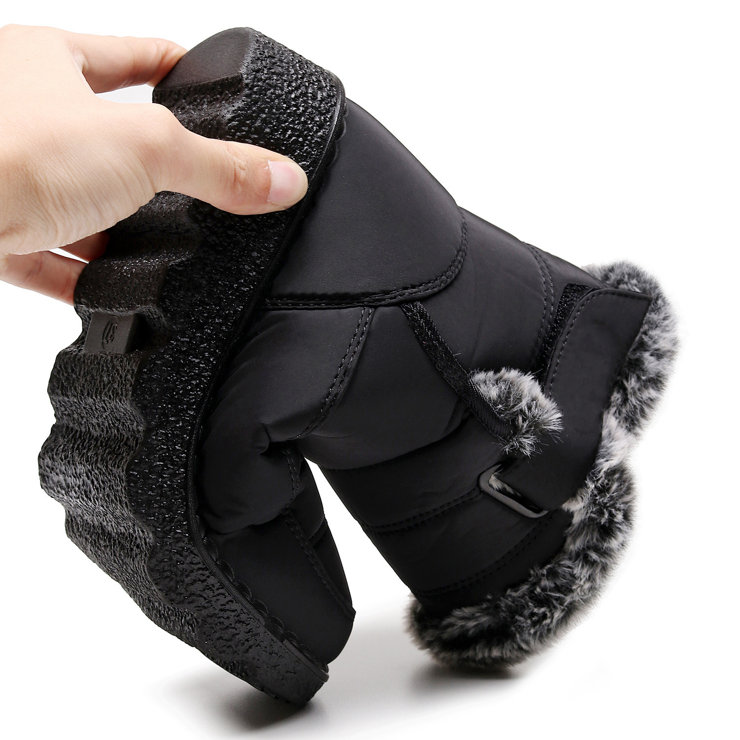 Women’s Waterproof Velcro Snow Boots – Fleece Lined & Anti-Slip