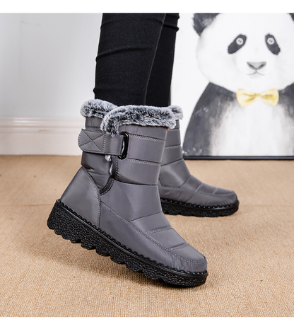 Women’s Waterproof Velcro Snow Boots – Fleece Lined & Anti-Slip