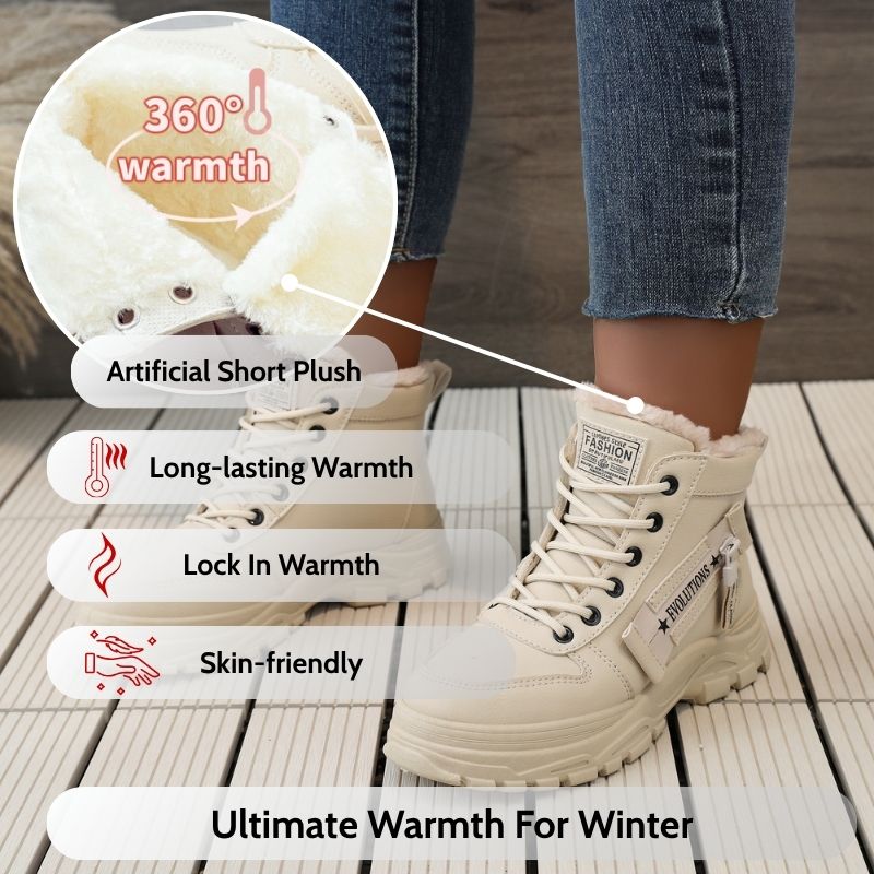 Warm Waterproof Winter Boots for Women – Fleece Lined, Wide Fit Comfort