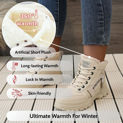 Warm Waterproof Winter Boots for Women – Fleece Lined, Wide Fit Comfort