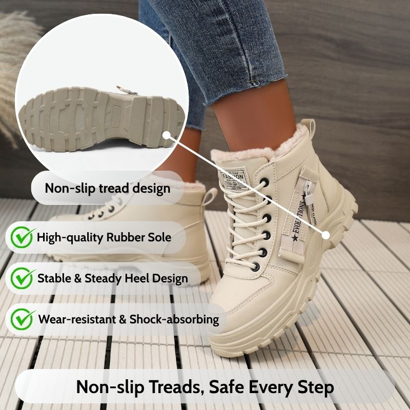 Warm Waterproof Winter Boots for Women – Fleece Lined, Wide Fit Comfort