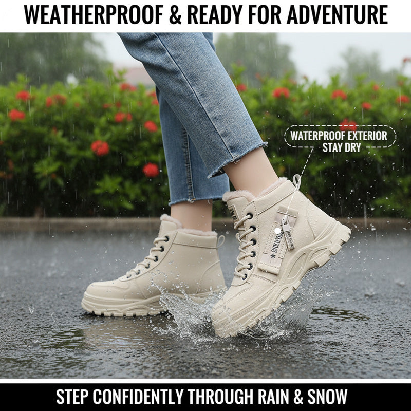 Warm Waterproof Winter Boots for Women – Fleece Lined, Wide Fit Comfort