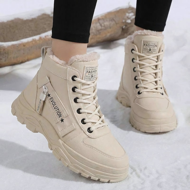 Warm Waterproof Winter Boots for Women – Fleece Lined, Wide Fit Comfort