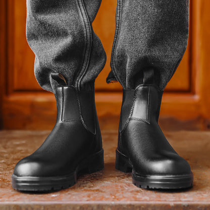 Waterproof Leather Chelsea Boots–Durable, Wide Fit & Arch Support