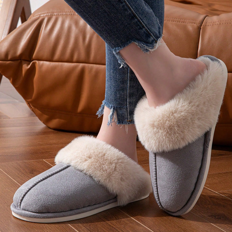 Humtto Women’s Comfortable Warm Slippers–Faux Fur,Anti Slip,Foot Care