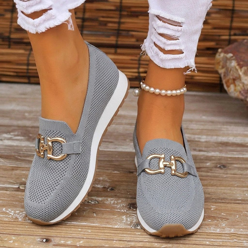 Women's cushioned comfort, breathable upper, lightweight design walking shoes with slip on design and everyday walking
