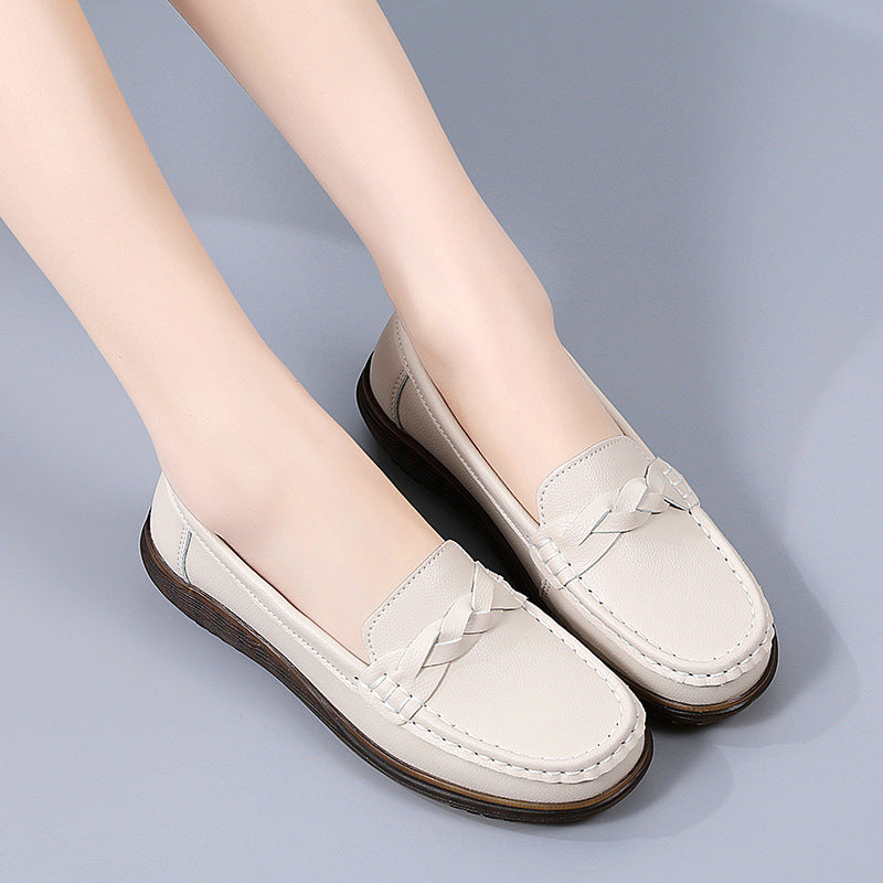 Womens Orthopedic Wide Fit Slip-Ons | Soft Leather Comfort Loafers