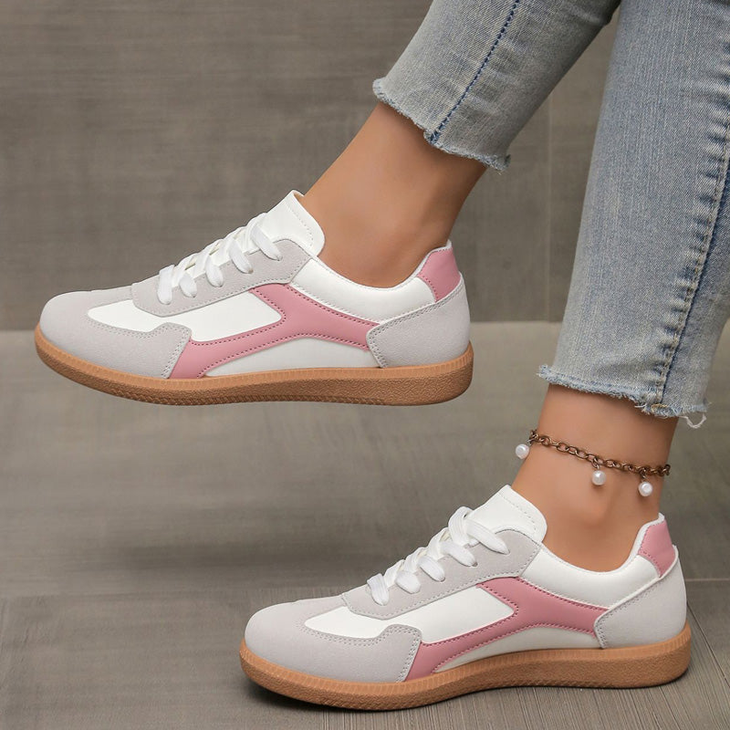 Humtto Women’s Orthopedic Sneakers-Wide Fit Suede Trainers for Comfort
