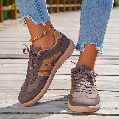 Humtto Women’s Orthopedic Sneakers-Wide Fit Suede Trainers for Comfort