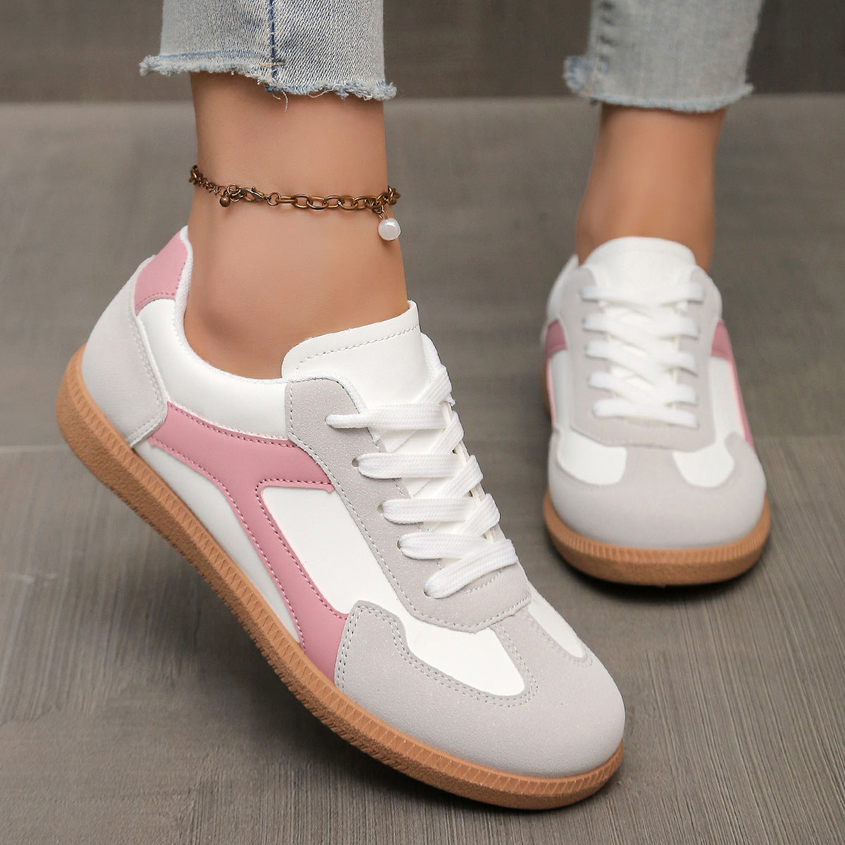 Humtto Women’s Orthopedic Sneakers-Wide Fit Suede Trainers for Comfort