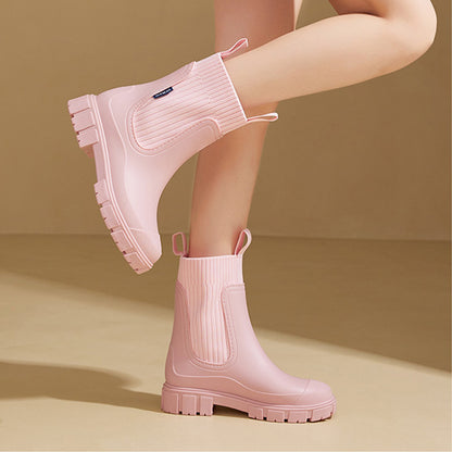 Womens Chelsea Rain Boots with Arch Support | Waterproof Ankle Boots