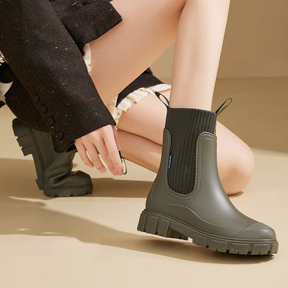Womens Chelsea Rain Boots with Arch Support | Waterproof Ankle Boots
