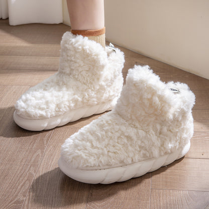 Humtto Women’s Warm Ankle Boots – Plush Fleece Lined Winter Slippers