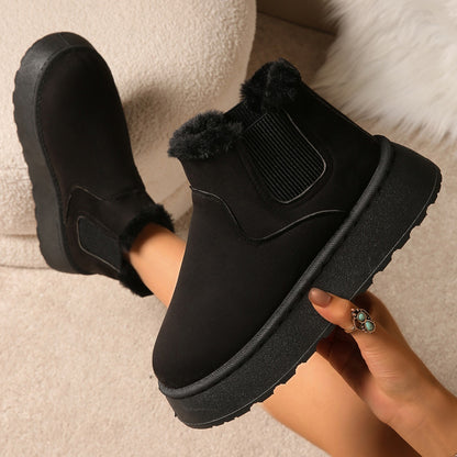 Women’s Winter Ankle Boots with Plush Lining | Soft Warm Platform Boots