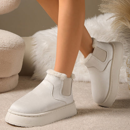 Women’s Winter Ankle Boots with Plush Lining | Soft Warm Platform Boots