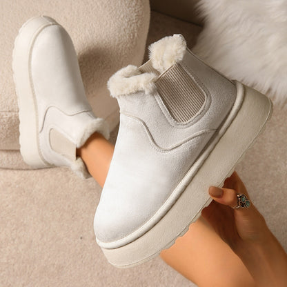 Women’s Winter Ankle Boots with Plush Lining | Soft Warm Platform Boots