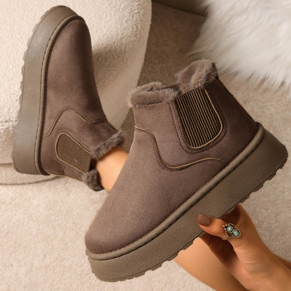 Women’s Winter Ankle Boots with Plush Lining | Soft Warm Platform Boots