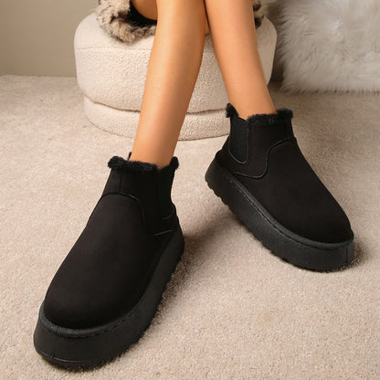 Women’s Winter Ankle Boots with Plush Lining | Soft Warm Platform Boots