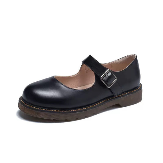 Womens Orthopedic Mary Jane Flats | Classic Leather Everyday Shoes