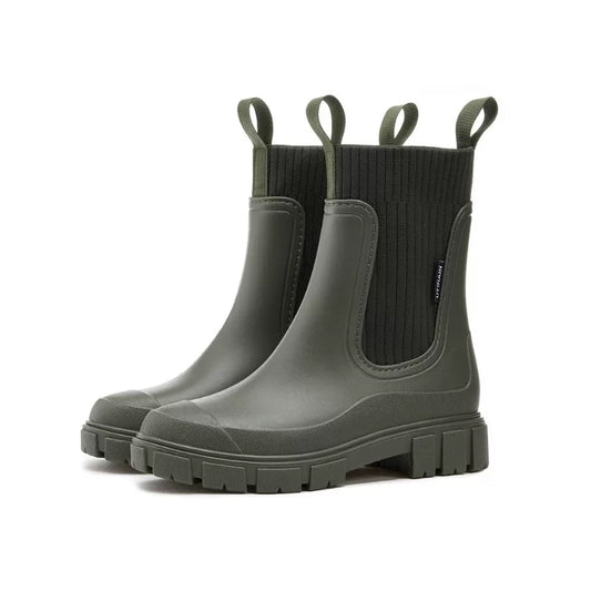 Womens Chelsea Rain Boots with Arch Support | Waterproof Ankle Boots