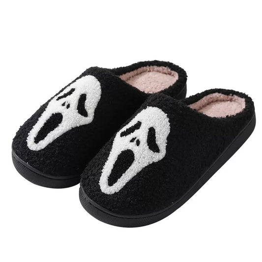 HUMTTO Spooky Halloween Slippers -Cozy Plush Ghost Pumpkin Home Shoes