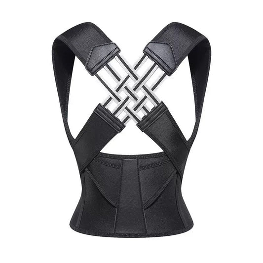 Unisex Back Support Brace with Lumbar Belt for Posture & Shoulders