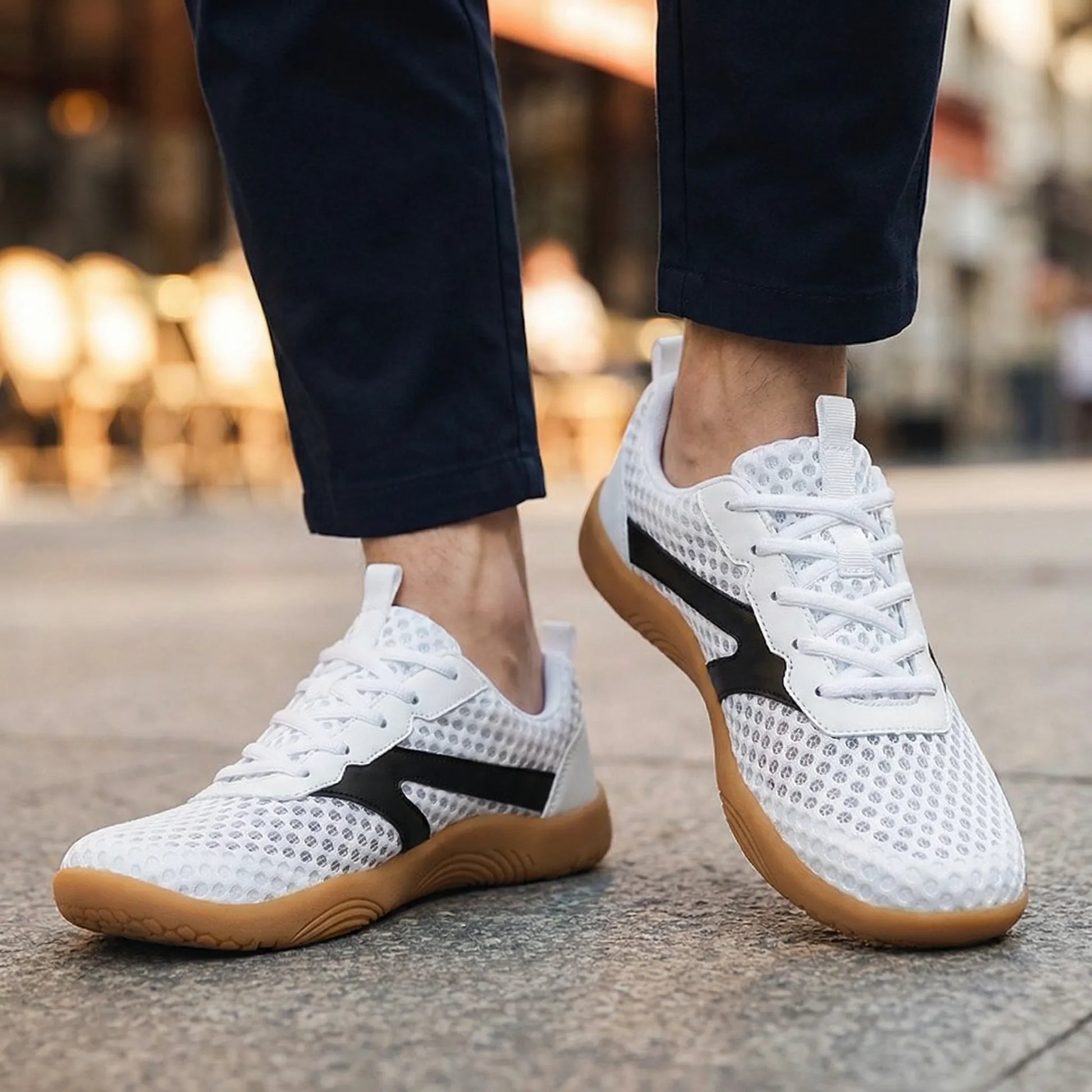 Men's wide fit, breathable upper, lightweight design trainers with everyday walking