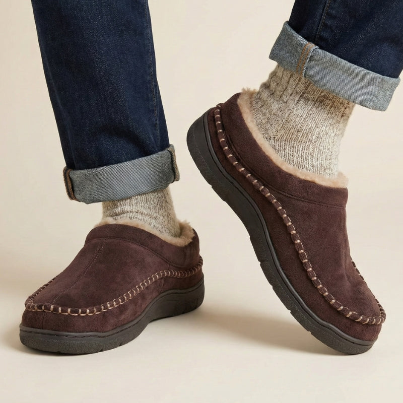 Unisex Orthopedic House Slippers – Warm Fleece | Wide Fit | Supportive Cushioning