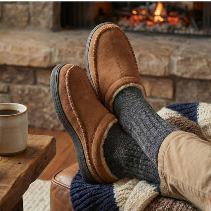 Unisex Orthopedic House Slippers – Warm Fleece | Wide Fit | Supportive Cushioning