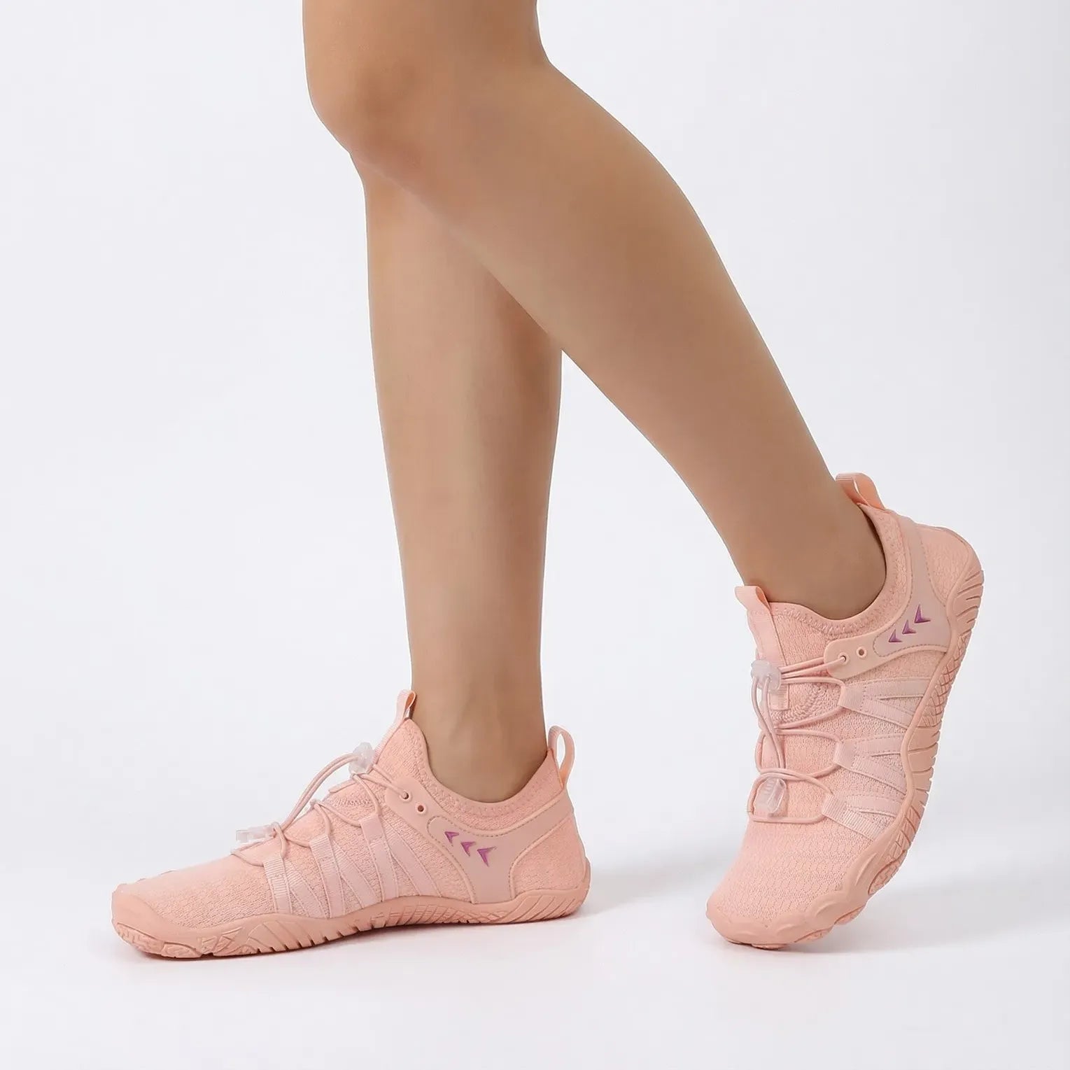 Unisex wide fit, zero drop, cushioned comfort walking shoes with slip on design and everyday walking