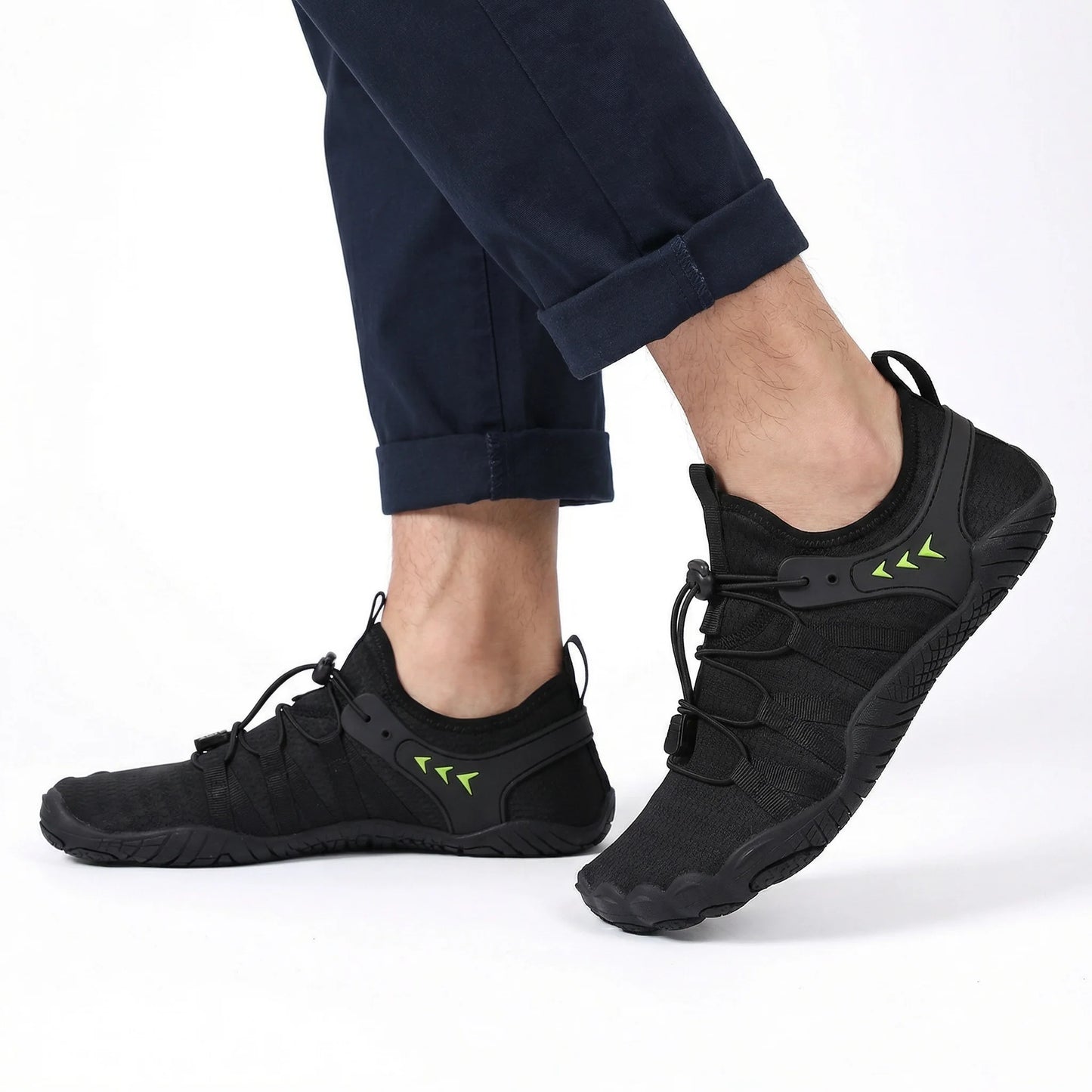 Unisex wide fit, zero drop, cushioned comfort walking shoes with slip on design and everyday walking