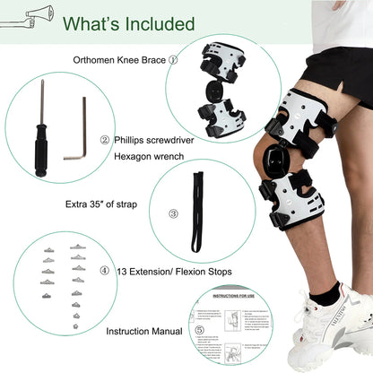 Humtto Adjustable Hinged Knee Support for Pain Relief, ACL, Meniscus & Joint Support