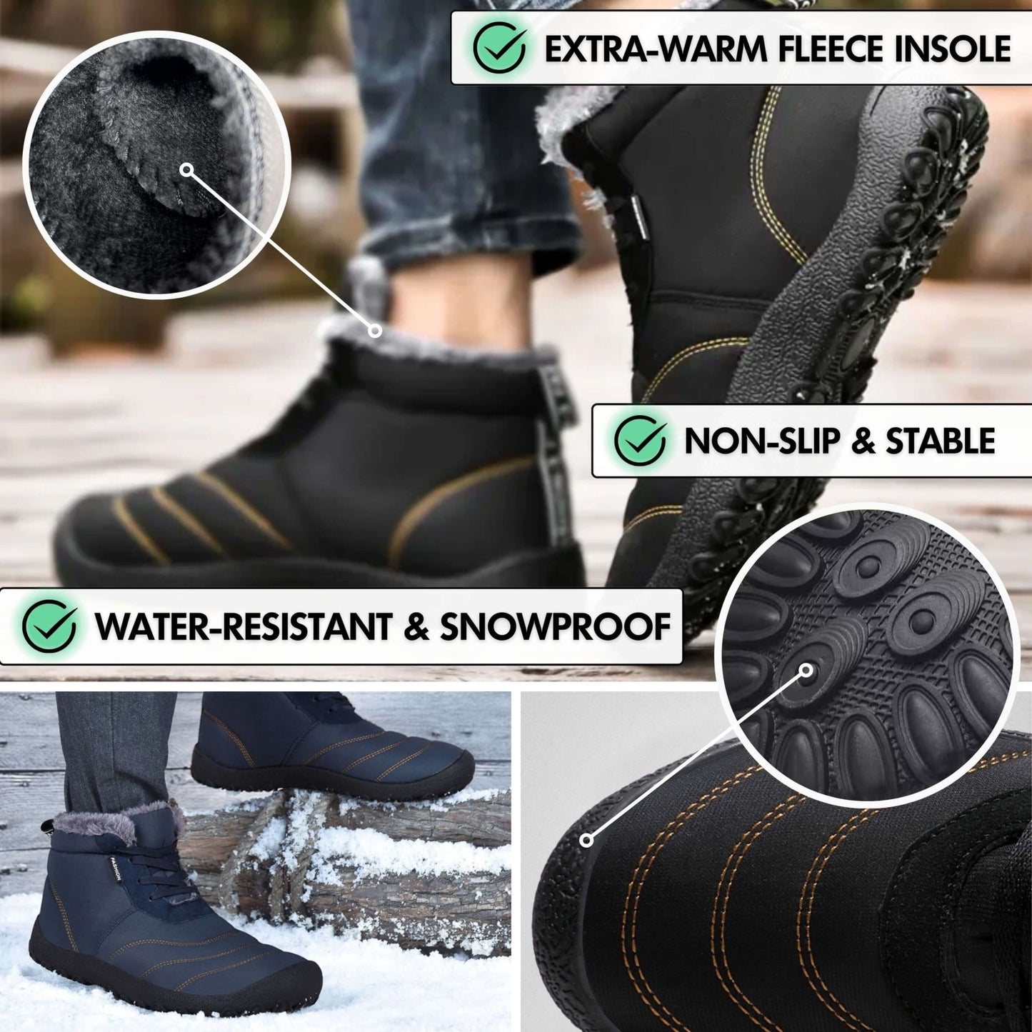 Winter Pro 2.0 - Water - Resistant Barefoot Shoes - Humtto UK