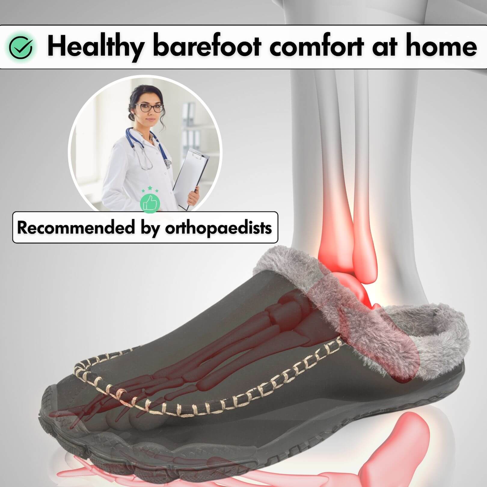 Home Pro - Warm Barefoot Slippers