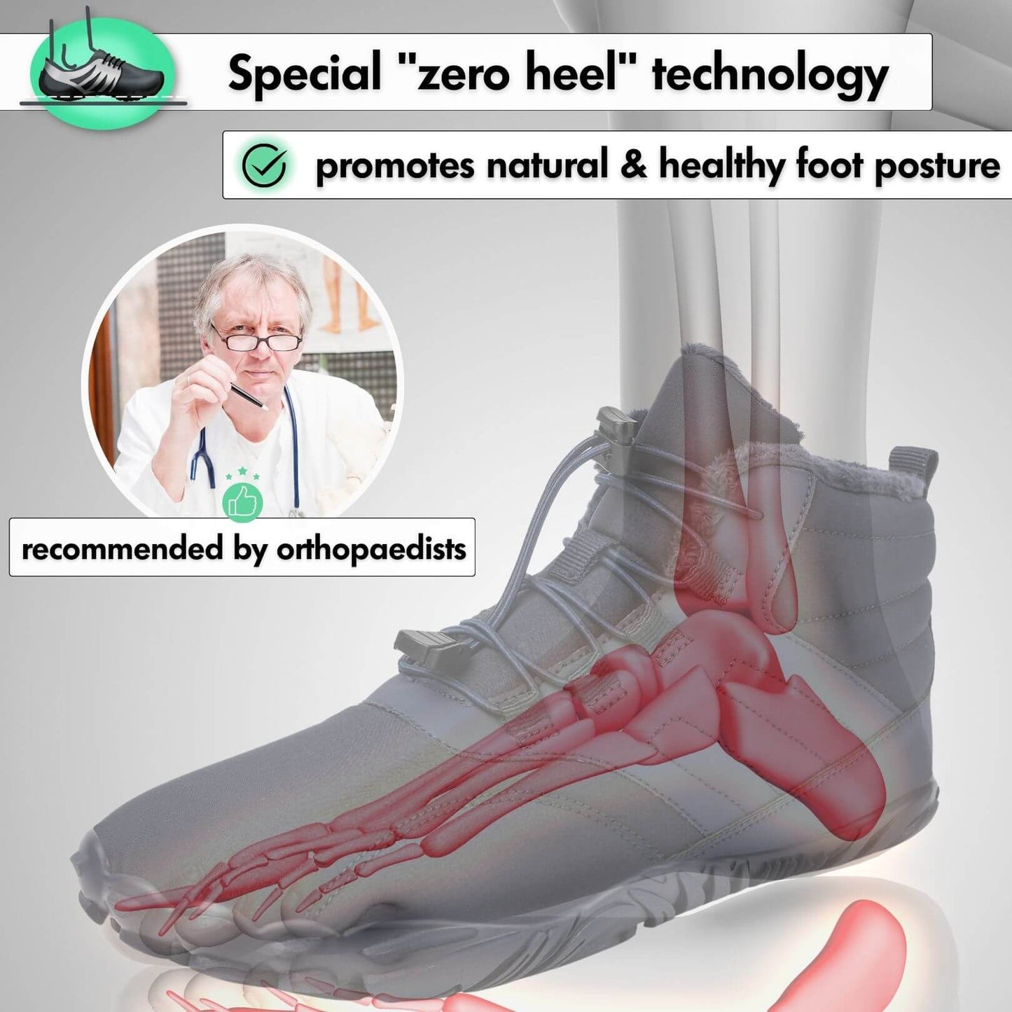 Winter Max - Water-Resistant Barefoot Shoes