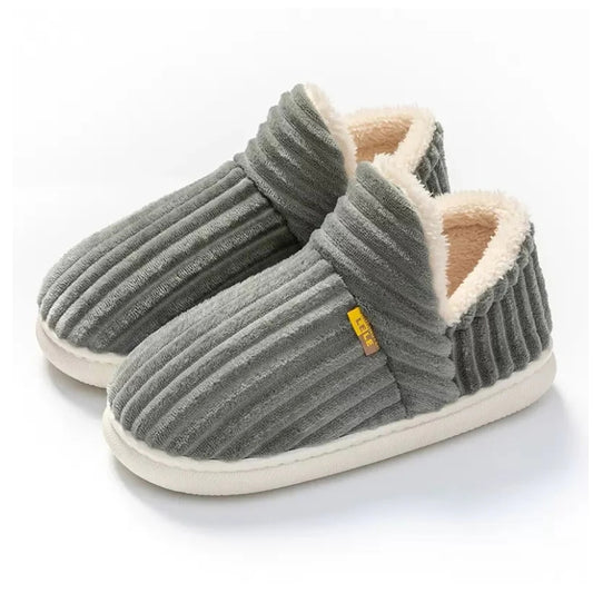 Unisex Corduroy Slippers with Arch Support | Warm Fleece Lined Comfort
