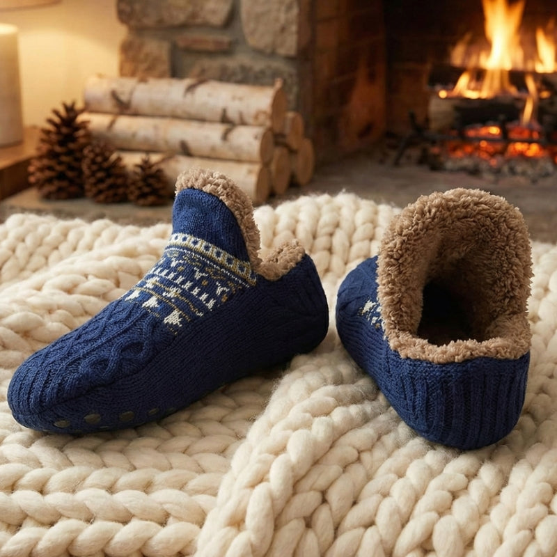 Unisex Ultra Warm Slipper Socks with Grippers – Non-Slip Fleece Lining