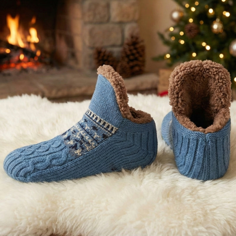 Unisex Ultra Warm Slipper Socks with Grippers – Non-Slip Fleece Lining